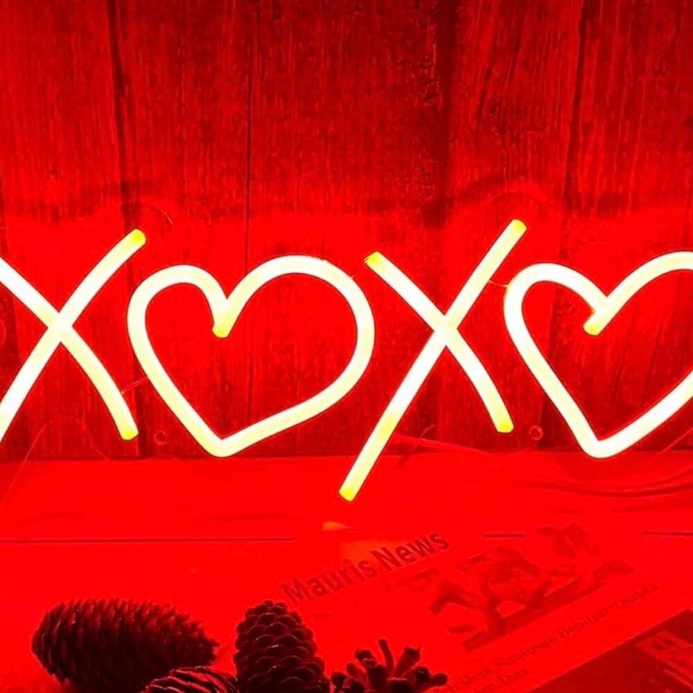 XOXO Neon Sign Love Night Light Room Wall Decor